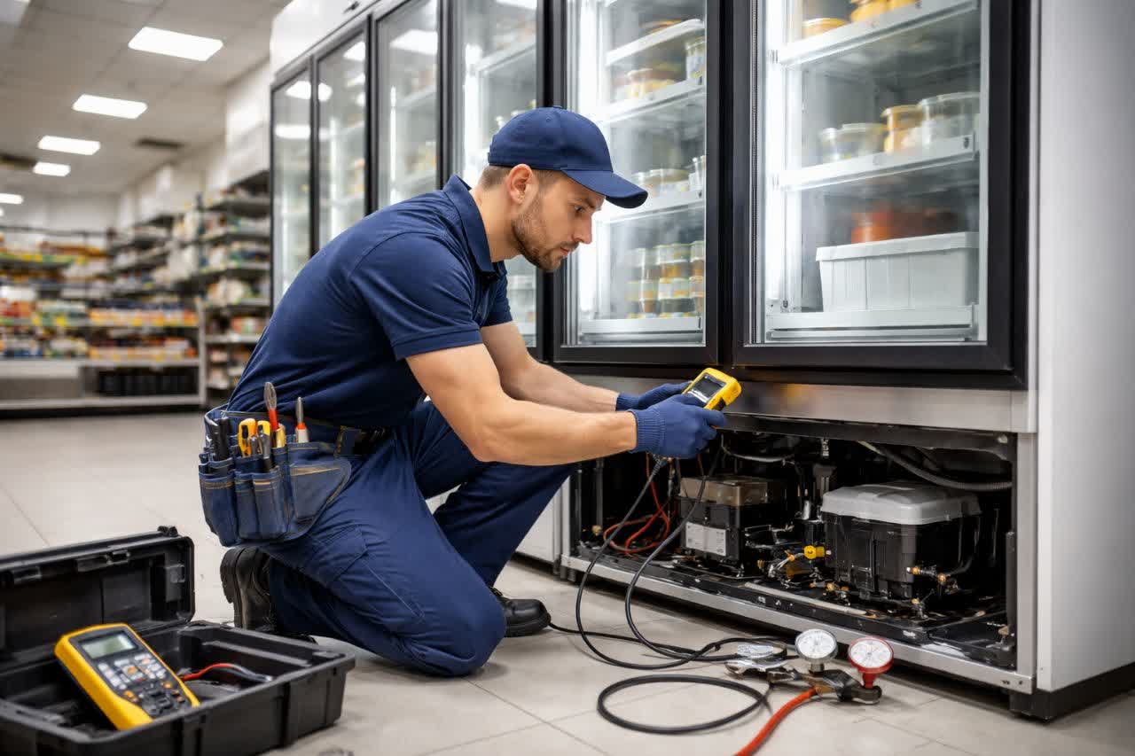 تعمیر یخچال صنعتی و ایستاده در تهران به‌صورت تخصصی